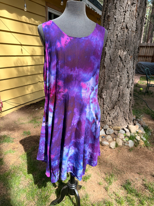 Purple Rayon Dress - XL